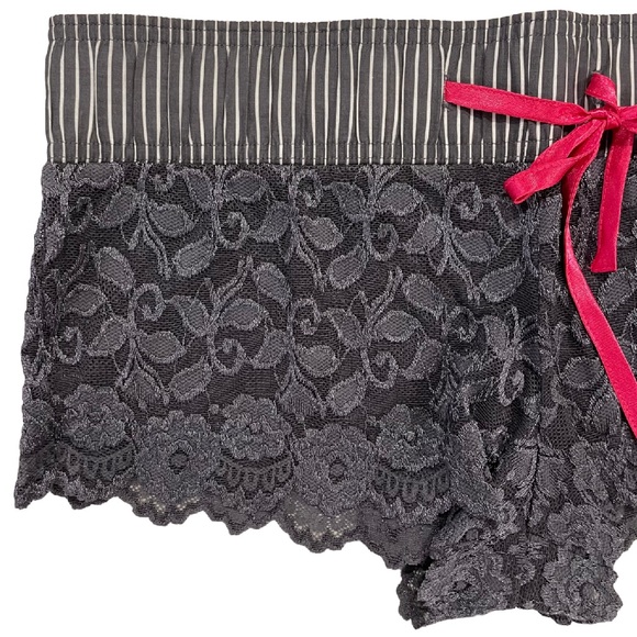 La SENZA Other - 2/$20 La Senza lace lounge sleep booty shorts grey and pink size medium